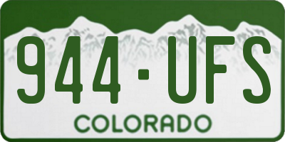 CO license plate 944UFS