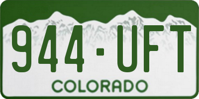 CO license plate 944UFT
