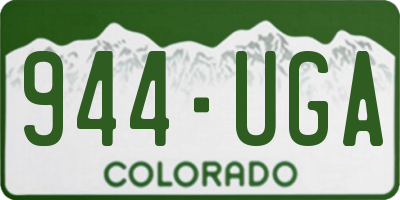 CO license plate 944UGA