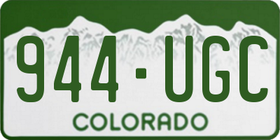 CO license plate 944UGC