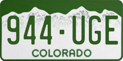 CO license plate 944UGE