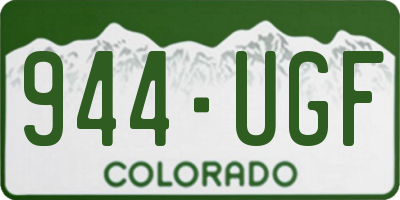 CO license plate 944UGF
