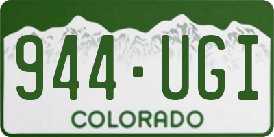 CO license plate 944UGI
