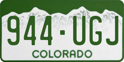 CO license plate 944UGJ