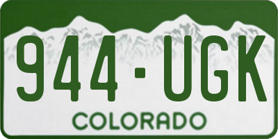 CO license plate 944UGK