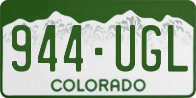 CO license plate 944UGL