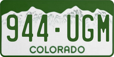 CO license plate 944UGM