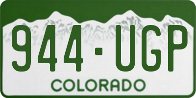 CO license plate 944UGP