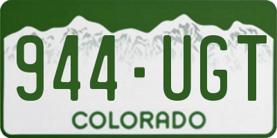 CO license plate 944UGT