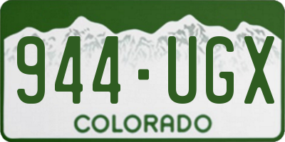 CO license plate 944UGX