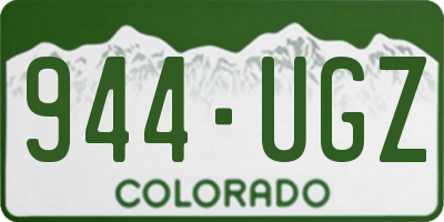CO license plate 944UGZ