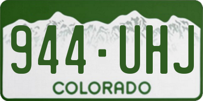 CO license plate 944UHJ
