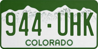 CO license plate 944UHK