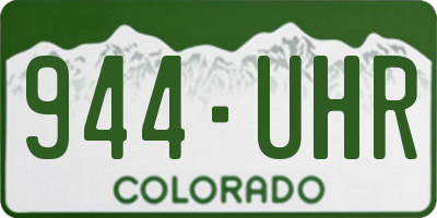 CO license plate 944UHR