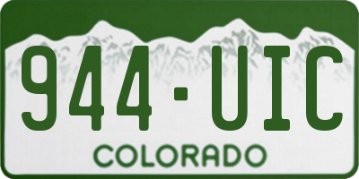 CO license plate 944UIC