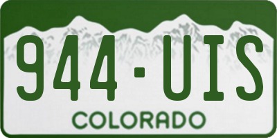 CO license plate 944UIS