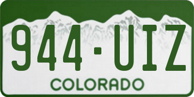 CO license plate 944UIZ