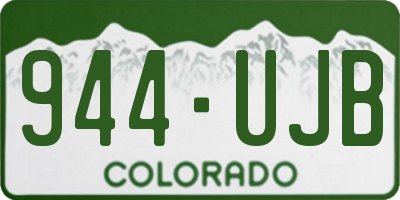CO license plate 944UJB