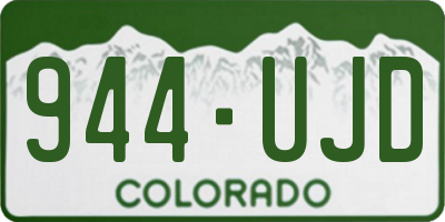 CO license plate 944UJD