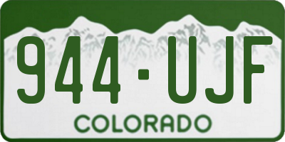 CO license plate 944UJF