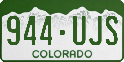 CO license plate 944UJS