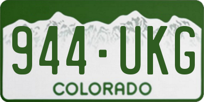 CO license plate 944UKG