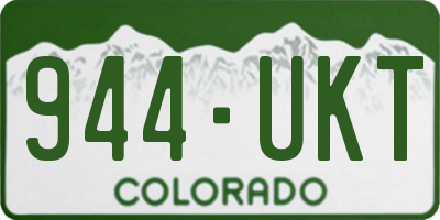 CO license plate 944UKT