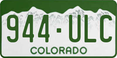 CO license plate 944ULC