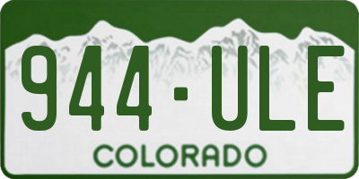 CO license plate 944ULE