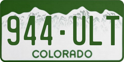 CO license plate 944ULT