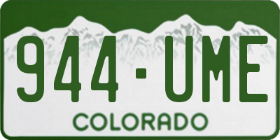 CO license plate 944UME