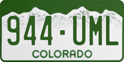 CO license plate 944UML