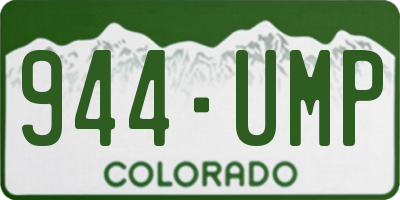 CO license plate 944UMP