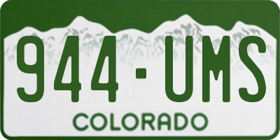 CO license plate 944UMS