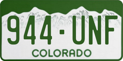 CO license plate 944UNF