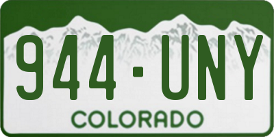 CO license plate 944UNY