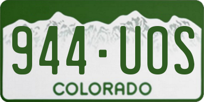 CO license plate 944UOS