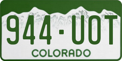 CO license plate 944UOT