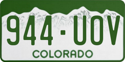CO license plate 944UOV