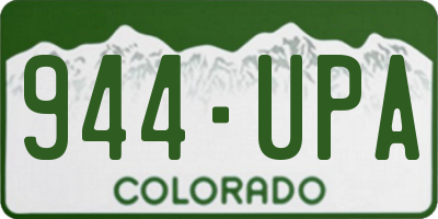 CO license plate 944UPA