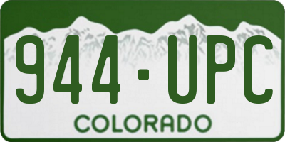 CO license plate 944UPC