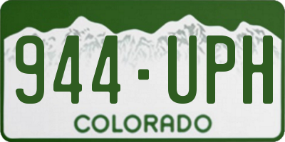CO license plate 944UPH