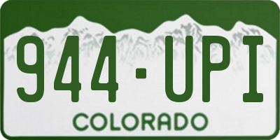 CO license plate 944UPI