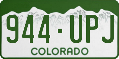 CO license plate 944UPJ
