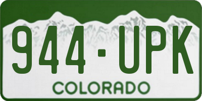 CO license plate 944UPK