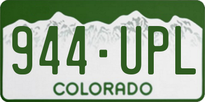 CO license plate 944UPL