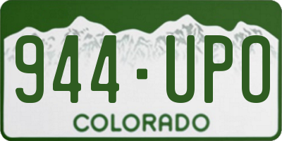 CO license plate 944UPO