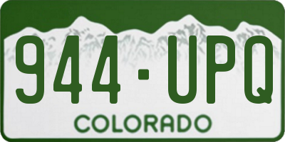 CO license plate 944UPQ