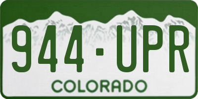 CO license plate 944UPR