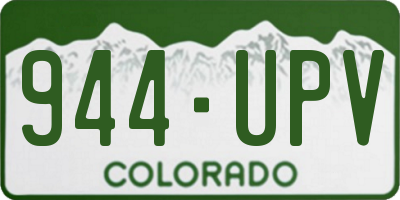 CO license plate 944UPV